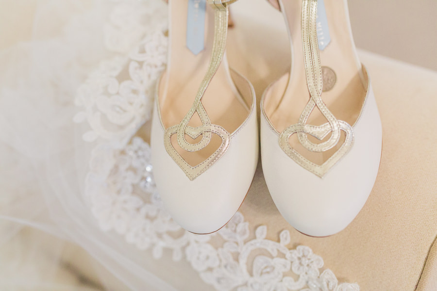 lemore manor hereford herefordshire country wedding fine art wedding photography - image shows stunning shoes during the morning of a wedding - image by hayley morris photography 