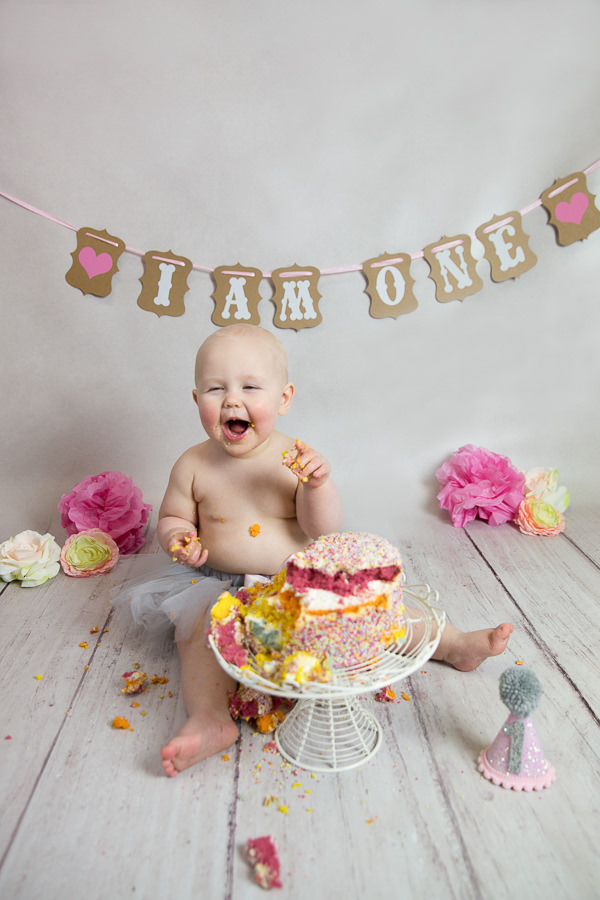 cake smash photography sessions first birthday photos baby photographer studio malvern worcester worcestershire floral vintage theme