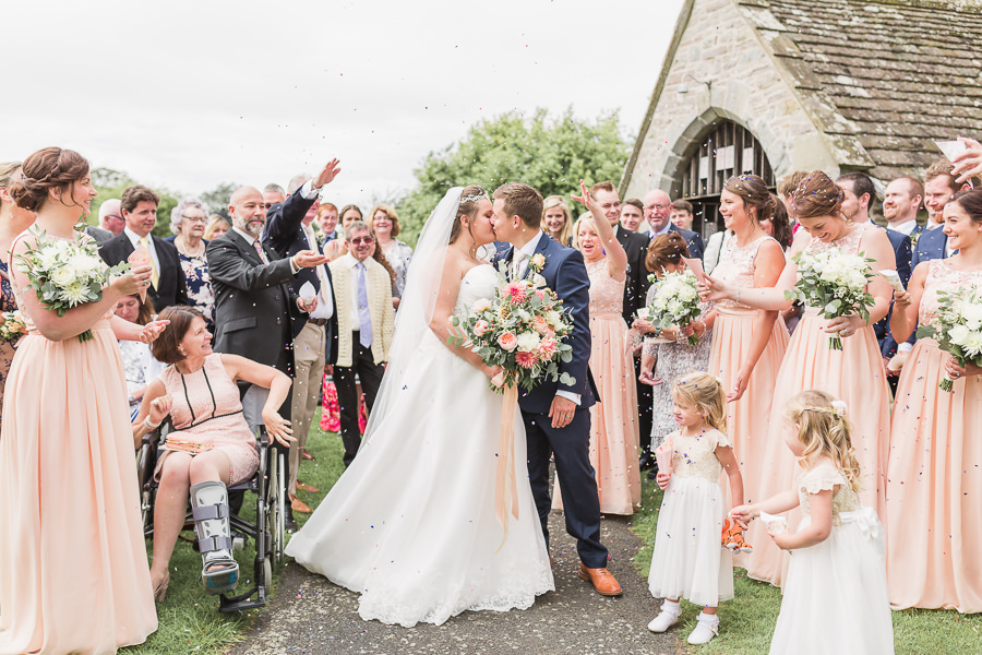 Hayley Morris Photography Lemore Manor herefordshire Fine art wedding photographer st mary's church almeley confetti