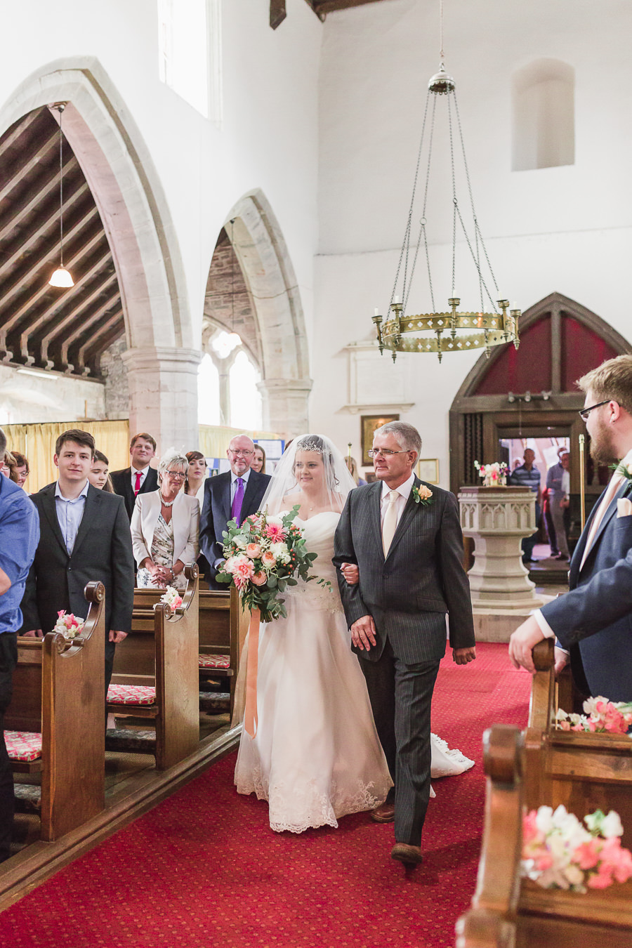 Hayley Morris Photography Lemore Manor Fine art wedding photographer bride and father st mary's church almeley