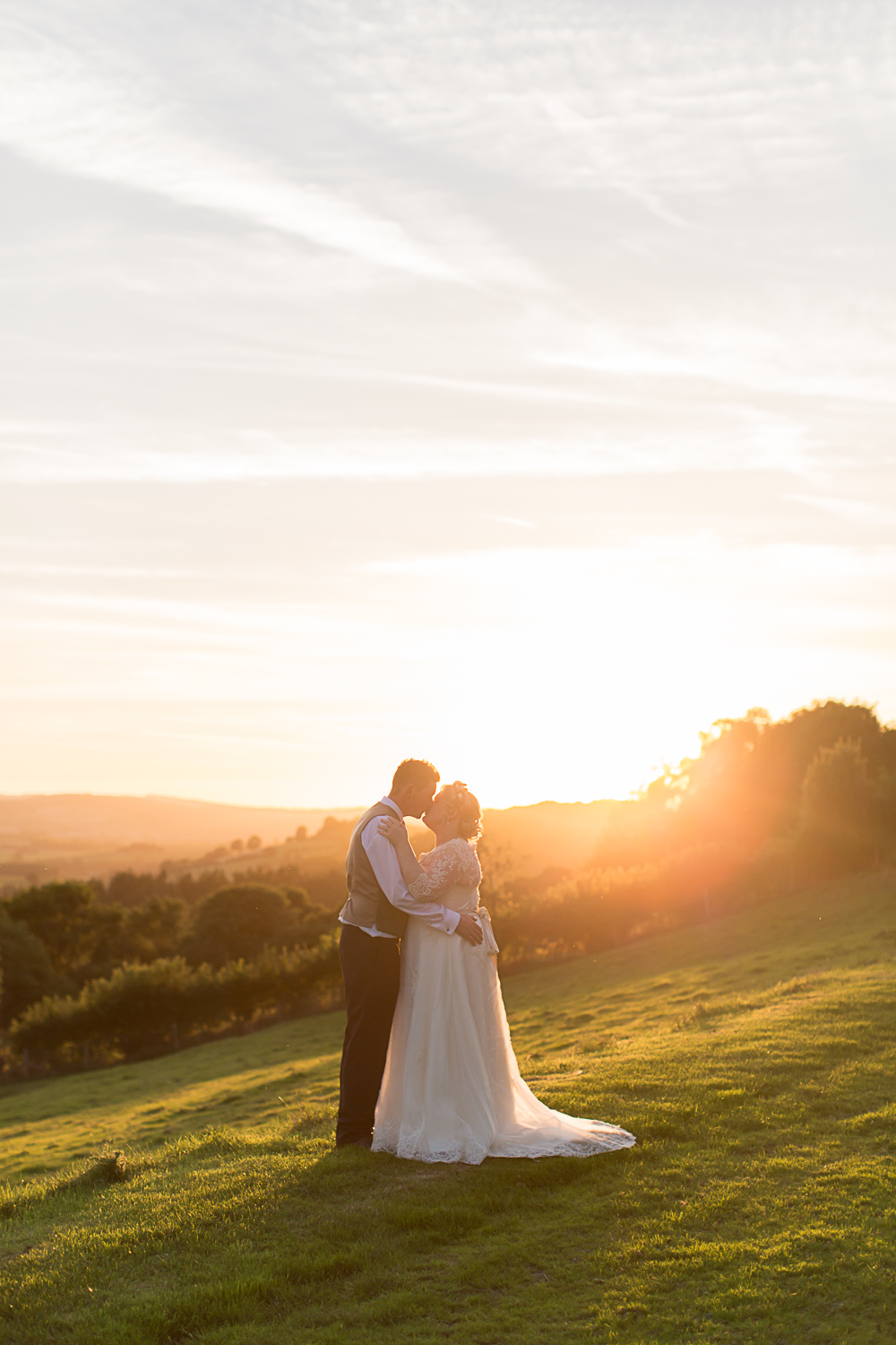 Hayley Morris Photography The Bringewood Fine art wedding photographer Herefordshire Shropshire Midlands golden hour couple portraits sunset