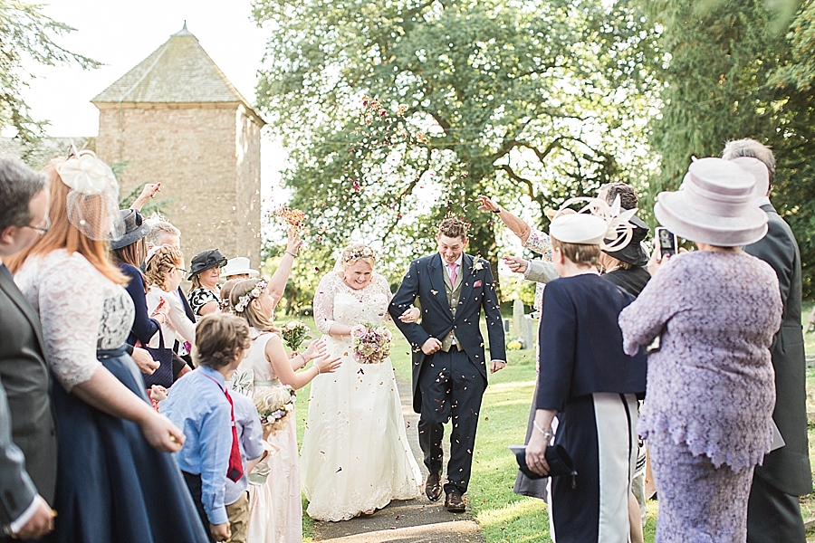 Hayley Morris Photography The Bringewood Fine art wedding photographer Herefordshire Shropshire Midlands confetti st andrews church leysters