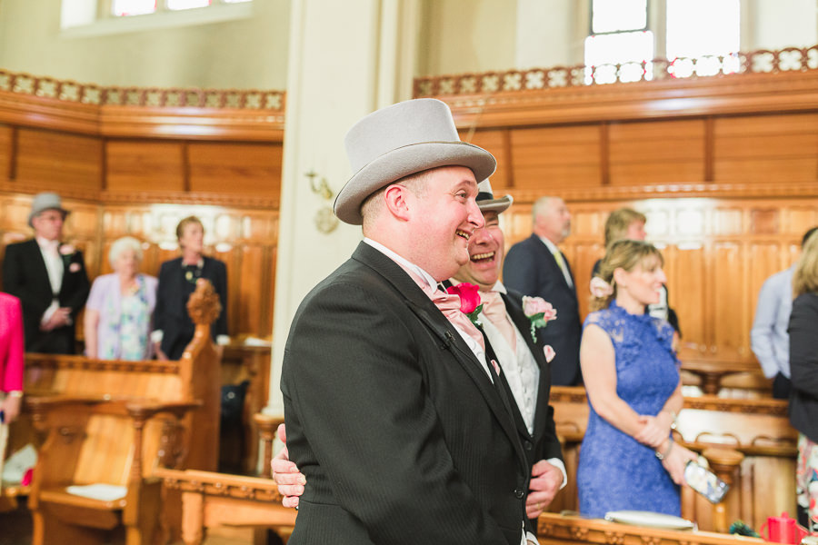 Hayley Morris Photography Stanbrook Abbey Malvern Worcester Fine Art Wedding Photographer groom reaction